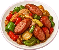 Sausage-Yachae-Bokkeum
